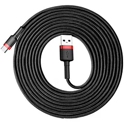 Кабель Baseus Cafule Type-C Cable 2A (3m) red/black (CATKLF-U91) - мініатюра 2
