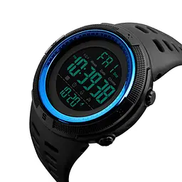 Наручний годинник чоловічий Skmei 1251 Black Blue, 1251BU (12292) - мініатюра 4