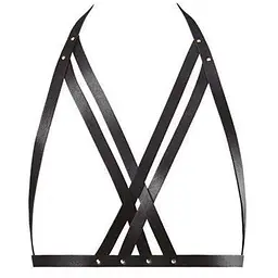 Портупея Bijoux Indiscrets MAZE - Halter Bra Harness Black