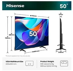 Телевізор HISENSE 50A6S Smart TV - мініатюра 2