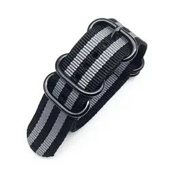 Нейлоновий ремінець Primo Traveller для годинника Xiaomi Redmi Watch 3 Active Black Grey - мініатюра 4