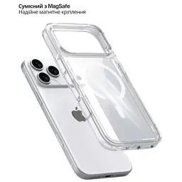 Чохол до мобільного телефона BeCover FIBRA Crystal MagSafe Apple iPhone 17 Pro (715369) - мініатюра 5