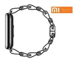 Ремінець для фітнес-браслета Xiaomi Smart Band 8 Chain Strap ланцюжок чорний BHR7298CN - мініатюра 4