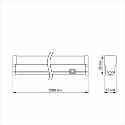 Cвiтильник лiнiйний Titanum LED Т5 20W 5000K 1.2 м (TL-T5-20125) - мініатюра 4