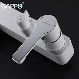 Душова система Gappo G2402-8, вилив - перемикач на лійку, білий/хром, Хром - мініатюра 3