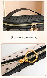 Набір органайзерів-косметичок LoveYouHome прозорих 14х21х14 см та 10х19 см чорний (59044) - мініатюра 7