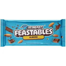 Шоколад молочний Feastables Almond хрусткий мигдаль 60 г (982060) - мініатюра 2