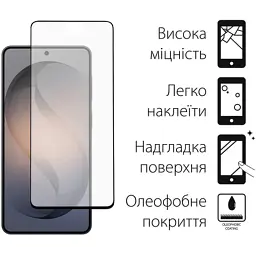 Скло захисне Dengos Full Glue Samsung Galaxy S26 Plus Black (TGFG-443) - мініатюра 2