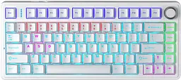 Ігрова механічна клавіатура AULA F75 / Дротове підключення / KRGD Blue Switch (Clicky) / White