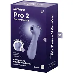 Вакуумний кліторальний стимулятор Satisfyer Pro 2 Generation 3 with Liquid Air (Bluetooth) Фіолетовий