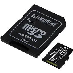 Карта пам'яті Kingston microSDXC Canvas Select Plus Class 10 UHS-I U1 V10 A1 + SD-адаптер 256GB Full HD та 4K