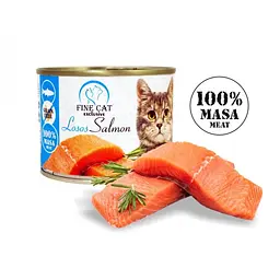 Вологий корм для котів Fine Cat з лососем, 200 г
