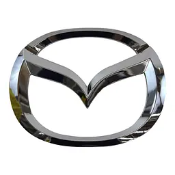 Емблема Mazda 115×93мм Хром пластик (на скотчі та з 2 напрямними) (вир-во Завод) CH