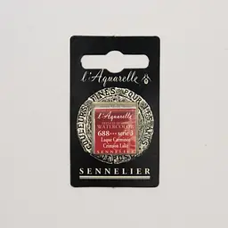 Акварельна фарба Sennelier, полукювета, S3, Малиновий лак (Crimson Lake)