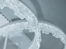 Стельова декоративна LED-люстра Diasha MX78205/500+400+300WH, потрійні акрилові кільця, 103W - мініатюра 6
