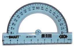 Транспортир 100 мм, тонований, SMART Line ZB.5641-99 ZiBi (4823078930255) блакитний