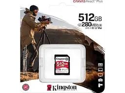 Карта пам'яті Kingston Canvas React Plus SDXC UHS-II U3 V60 Class 10 512 GB (SDR2V6/512GB) - мініатюра 3