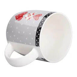 Чашка порцелянова I love you 400 мл, сірий з червоним Liling Rongxiang Ceramic RX-N240147R - мініатюра 13