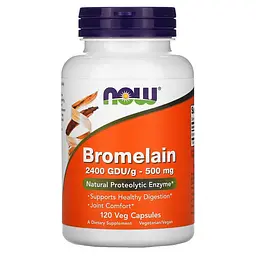 Натуральна добавка Bromelain 500 mg, 120 вегакапсул NOW vit0003470