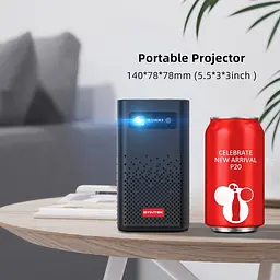 Портативний кишеньковий проектор Byintek P20 з WiFi, підтримка 4K 3D, акумулятор на 7200 mAh - мініатюра 7
