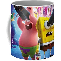 Кухоль GeekLand SpongeBob SquarePants в бігах Постер 2020 CP 03.277 330 мл білий - мініатюра 3