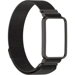 Ремінець-бампер DK Xiaomi Mi Band 7 Pro Metal Milanese Loop Magnetic (black)