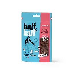 Ласощі для цуценят Half&Half у формі м'ясних кубиків з яловичиною, 100 г