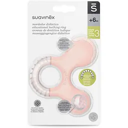 Прорізувач Suavinex з брязкальцем нюдовий (400269/7) - мініатюра 2