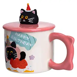 Чашка порцелянова Kitten's Birthday 400 мл рожевий FM-24C - мініатюра 4