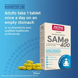 Дисульфат Тозилат Jarrow Formulas SAMe 400 мг 30 таблеток - мініатюра 6