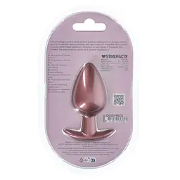 Анальна пробка Ouch! Smooth Anal Plug Metallic L 8.9 см (рожеве золото) - мініатюра 7