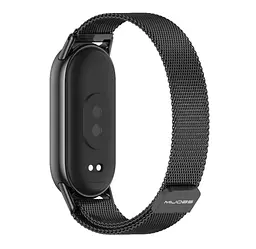 Ремінець металевий Mijobs міланське плетіння для фітнес браслета Xiaomi Smart Band 9 Black - мініатюра 3