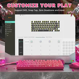 Ігрова дротова магнітна клавіатура Attack Shark R82 / Дротове підключення / Magnetic Switch / Pink - мініатюра 7
