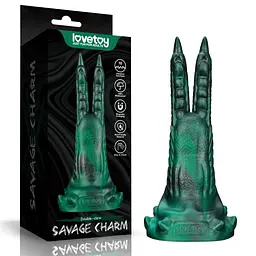 Вібратор Lovetoy Double-Claw Savage Charm 19.4 см зелений - мініатюра 13
