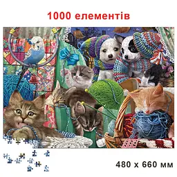 Пазл класичний Цуценята та Кошенята 84719, 1000 елементів
