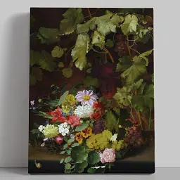 Інтер'єрна картина Літній букет на вікні, Отто Дидрик Оттесен, Still Life, репродукція картини, натюрморт, 60×45 см (id7042)
