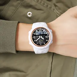 Чоловічий наручний годинник 1655WTWT White Skmei acs0030645 - мініатюра 3