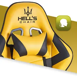 Комп'ютерне крісло Hell's HC-1007 Yellow - мініатюра 5