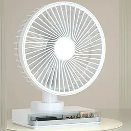 Настільний вентилятор DF11-B with clock 7200 mAh White - мініатюра 3