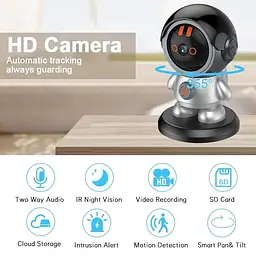 Поворотна бездротова Wi-Fi відеокамера 3MP відеоняня Робот із датчиком руху 355 градусів UKC HD Smart Camera ART 8936 - мініатюра 9