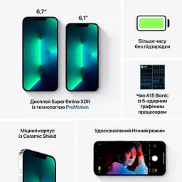 Смартфон iPhone 13 Pro 128GB Model A2638 Grade C Seller Refurbished Silver - мініатюра 5