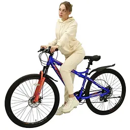 Електровелосипед PROGRESSER Glide P29, синій, колеса 29", 24-швидкісний, моторколісо 250W, аккумулятор 36V 6Ah (216Wh)