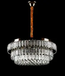 Велика золота кришталева світлодіодна люстра Splendid Ray L2211/600/8+LED (SGD), 60 см на 8 ламп з дистанційним керуванням - мініатюра 2