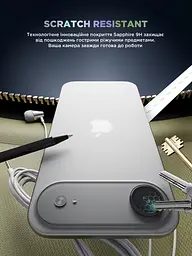 Захисне скло для камери Apple iPhone 17 Air, Supreme BI, чорний колір, з рамкою, глянцеве скло для захисту лінз, протиударне, прозоре, з клейовим шаром по контуру, не впливає на якість фото, ArmorStandart (ARM86448) - мініатюра 5