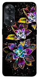 Чохол Demsky Flowers on black для Oppo Reno 8 T 4G