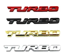 Емблема напис Turbo (Золото) 11х97 мм (на скотчі) - мініатюра 3