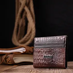 Чоловіча шкіряна візитниця KARYA 10х8.5х1 см acs0025907 - мініатюра 7