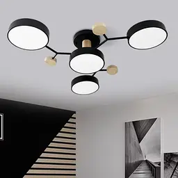 Світлодіодна LED люстра Linisoln Dim 9609/3+1BK - мініатюра 3