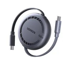 Висувний кабель UGREEN L531 USB-C - USB-C PD 100 Вт 1 м чорний (65905)