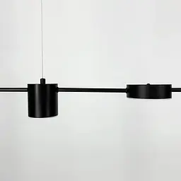 Видовджена чорна люстра LUMINA LUX Line.F MJ 117/5 BK - мініатюра 7